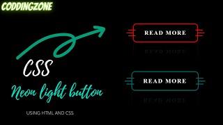 How to design neon light button animation using html & css #futureexam