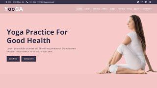 Creative Yoga Website Template Using HTML And CSS | Yoga Website Design