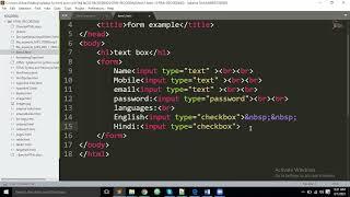 HTML Check box | Learn HTML part 17 | HTML Tutorial For Beginners | Web Using HTML