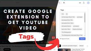 How To Create Google Extension To Get YouTube Video Tags Using JavaScript