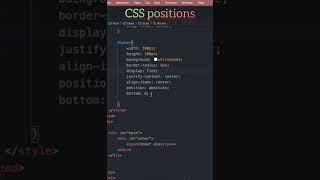 Css position tutorial || position Absolute and Relative || css positions  #shorts