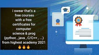 free courses with free certificates for computer science & programing and site link in 1st comment