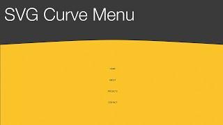 Vanilla Javascript: SVG Curve Hamburger Menu Tutorial