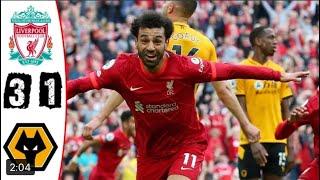 Liverpool vs Wolves 3-1 Gol de Mo Salah - Highlights | Premier League - 2021/2022