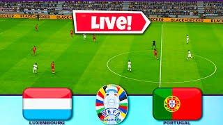 LUXEMBOURG vs PORTUGAL LIVE | UEFA Euro 2024 Qualifiers | Watch Along & Pes 21 Gameplay