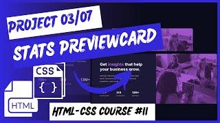 Learn HTML CSS Complete Course - Project 03/07 - Responsive Statistics preview Card