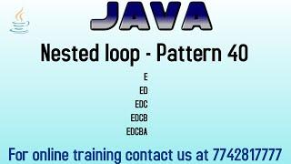 Pattern program in java