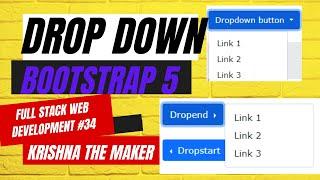 Bootstrap Dropdown menu tutorial Full Stack web Development | HTML5_Css3 | JavaScript