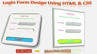 #12 CSS Animation Effects With Code | Fully Animated LogIn Form | #htmlcss @Pabitra_Bera