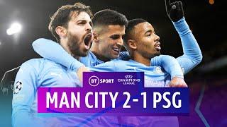 Man City v PSG (2-1) | Jesus secures top spot for City | Champions League Highlights