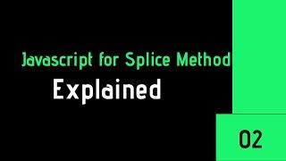 splice Array Method | JavaScript Tutorial