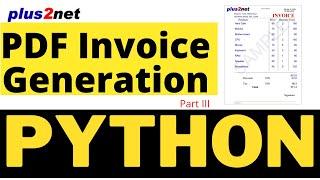 PDF Invoice generation in Python using Reportlab by using sales and product data using template