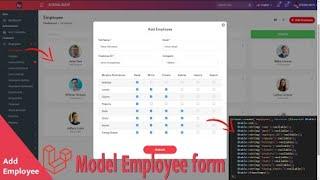 Create form model insert data employee in Laravel 8 | HR System Management