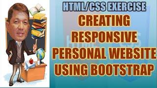 Creating Responsive Personal Website Using Bootstrap | HTML/CSS Exercise | Filipino Tagalog