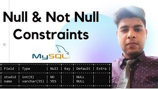 NULL and NOT NULL Constraint in MySQL in Hindi - 6 | MySQL Tutorial for beginners in hindi