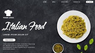 Italian Food Website  Responsive - HTML5 CSS 3 - FlexBox - Hindi