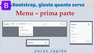 Bootstrap, giusto quanto serve ITA 05: menu responsive, prima parte