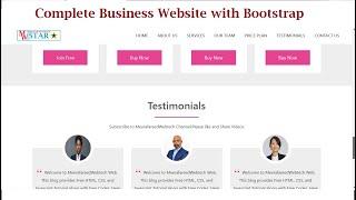 How to Make a Business Website Using HTML,CSS , Bootstrap step by step you can learn Here Code Free