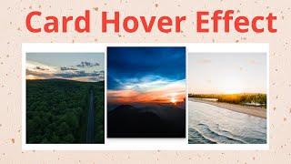 Card Hover Effect in CSS in Hindi | Image Card Hover Animation | how to create cards in css in hindi