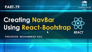 79  Responsive Navbar Using React Bootstrap || Navbar React Bootstrap   React Tutorials Hindi/Urdu