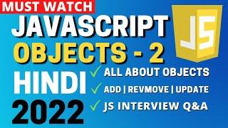 Objects in JavaScript Part 2 - JavaScript Tutorial For Beginners Hindi #13