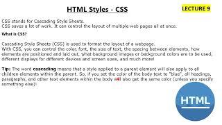 HTML Style || CSS Tutorial || HTML Tutorial For Beginner's in Hindi || Inline CSS || Internal CSS