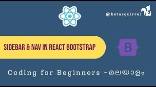 Creating a Responsive Sidebar with Menus and Icons in React Bootstrap - Malayalam