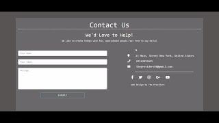 Responsive Contact us Page in Html , CSS & Bootstrap 4 | Contact us Page | Contact us Form