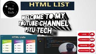 List (li, ol, ul) tag html 5 tutorial HTML Lists  | Ordered List | Unordered | Definition Lists