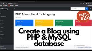 Design Post View page using Bootstrap 5  in php & MySQL database Part-#22