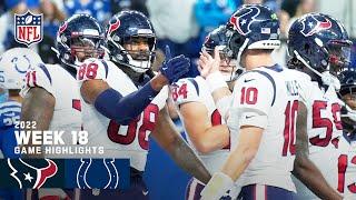 Houston Texans vs. Indianapolis Colts | 2022 Week 18 Game Highlights