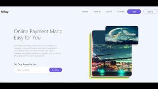 Simple Design with HTML CSS JS Bootstrap Navbar Design and Image Styling in MPay