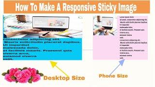 HTML5 Tutorial For Beginners : How To Make An Responsive Sticky Image