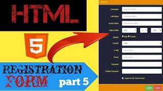 how to create registration form using html css:tutorial 12|web development full course|joiya academy