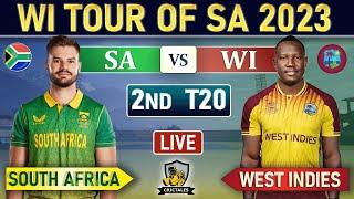 SOUTH AFRICA vs WEST INDIES 2nd T20 MATCH LIVE SCORES & COMMENTARY | SA vs WI 2nd T20 LIVE