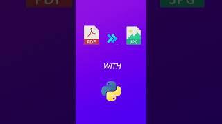 PDF to JPG in less than one minute, python made easy. #Shorts
