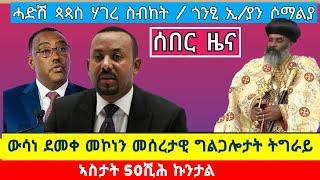 ???? ሰበር ዜና - ሓድሽ ጳጳስ // ውሳነ ደመቀ መኮነን መሰረታዊ ግልጋሎታት ትግራይ//ጎንጺ ኢትዮጵያን ሶማልያ//ኣስታት 50ሺሕ ኩንታል #tigray #td