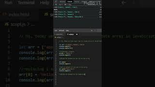 How to create array in JavaScript #javascript #js #shorts #array