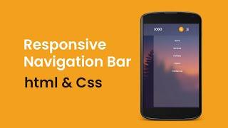 Responsive Navigation Bar  in HTML  CSS & JavaScript | Responsive Navbar in HTML CSS