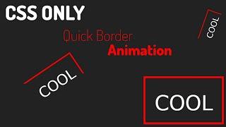 Cool Css Border Animation | CSS3 Hover Effects  |  Pure CSS Tutorials