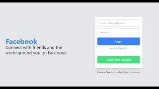 Build a Facebook Login Page UI Clone Using Tailwind CSS & HTML5 in Browser Full Project