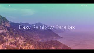 Website Rainbow Parallax Effects using HTML, Bootstrap, Sass & JavaScript