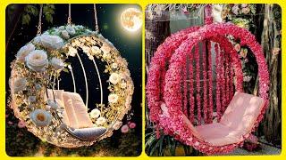 Beautiful Floral Bridal Shower Swing Chairs Designs/Floral Wedding Sings Ideas