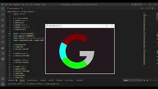 #learning  Python Logo Google multi color highlight