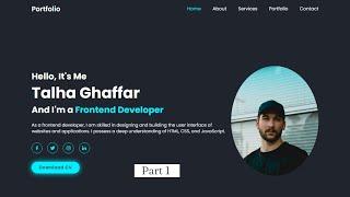 Responsive Personal Portfolio Website Design using HTML CSS and JavaScript