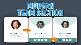 Responsive team section design 2021 | html, css and bootstrap | JC Design