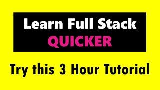 Full Stack Tutorial for Beginners - Learn quicker by building an App