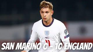 Emile Smith Rowe vs San Marino | San Marino 0 - 10 England | Arsenal News Today