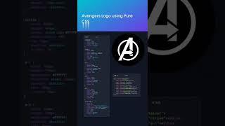 Avengers logo with CSS #shorts #viral #marvel