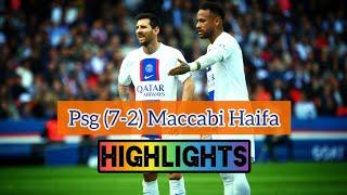 [PSG VS MACCabi HAIFA HIGHLIGHTS] Messi Goals (7-2) | Highlights of Today's Football Match